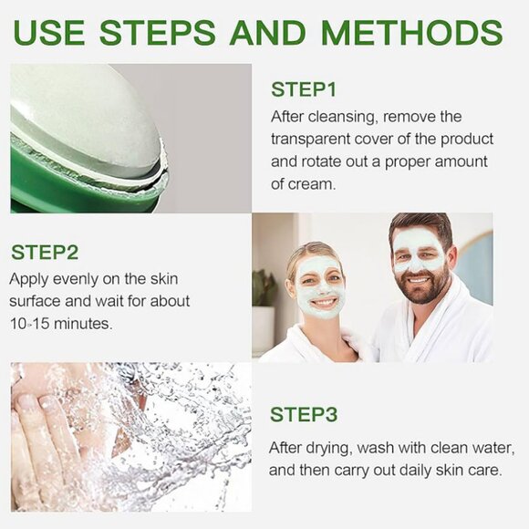 NEW 2 Sticks Green Tea Mask Sticks Sealed Oil Control 1.42oz X2 Total almost 3oz - Picture 7 of 14